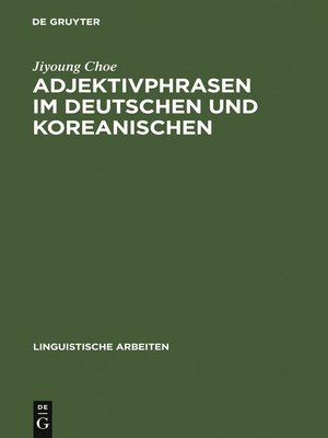 cover image of Adjektivphrasen im Deutschen und Koreanischen